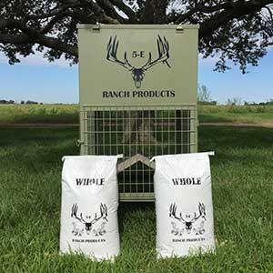 The 5-E Ranch Products, LLC patented cottonseed feeder pairs well with our easy-open cottonseed bags.